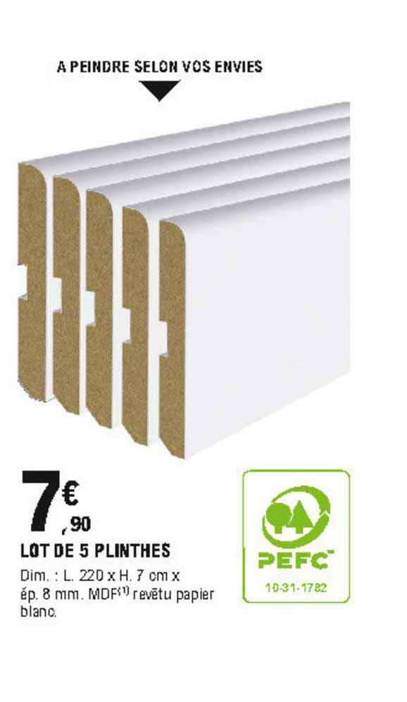 Lot De 5 Plinthes