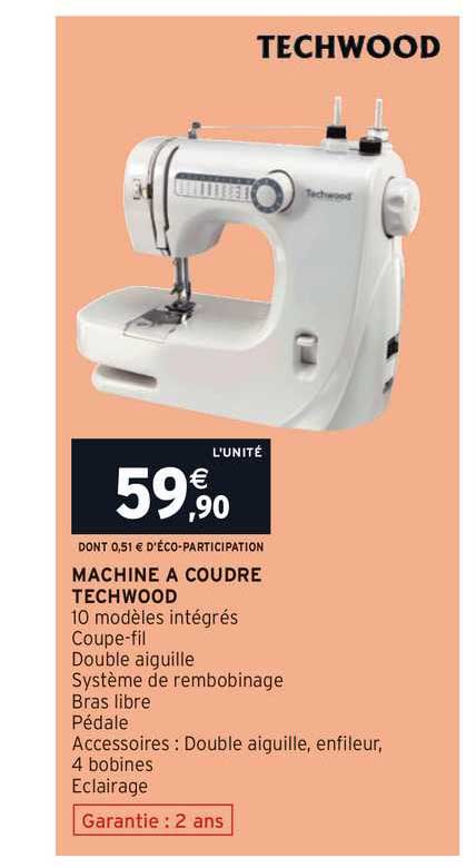 machine à coudre techwood
