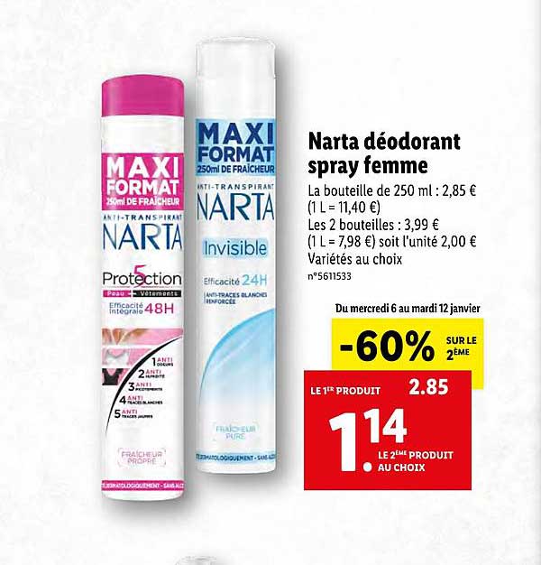 Narta Déodorant Spray Femme