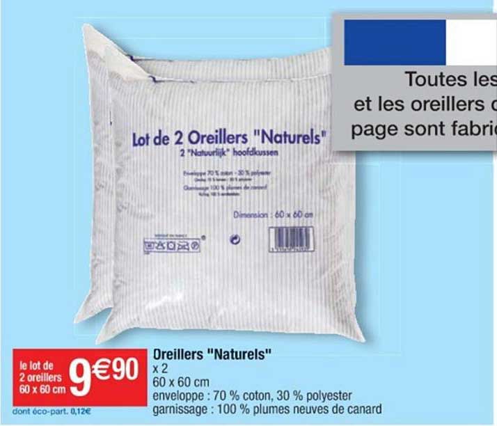 oreillers "naturels"