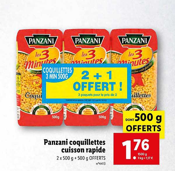 Panzani Coquillettes Cuisson Rapide