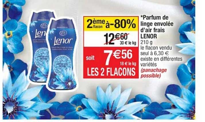 parfum de linge envolée d'air frais lenor