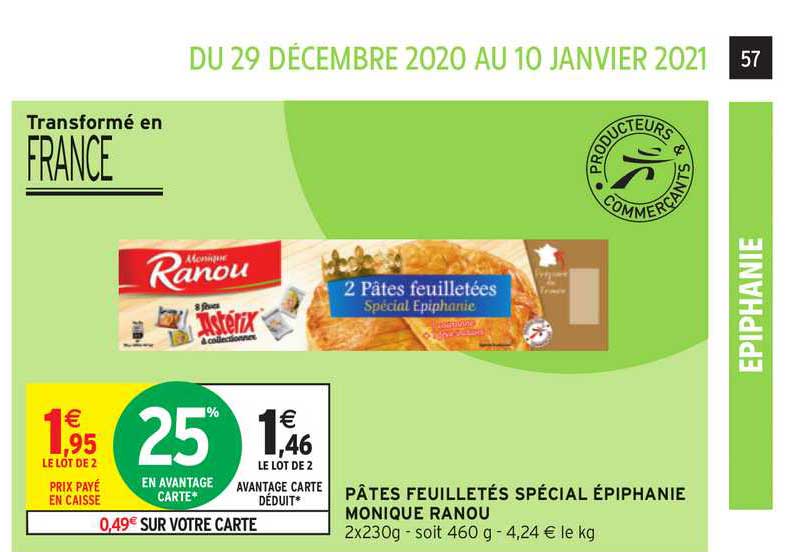 pâtes feuilletés spécial épiphanie monique ranou