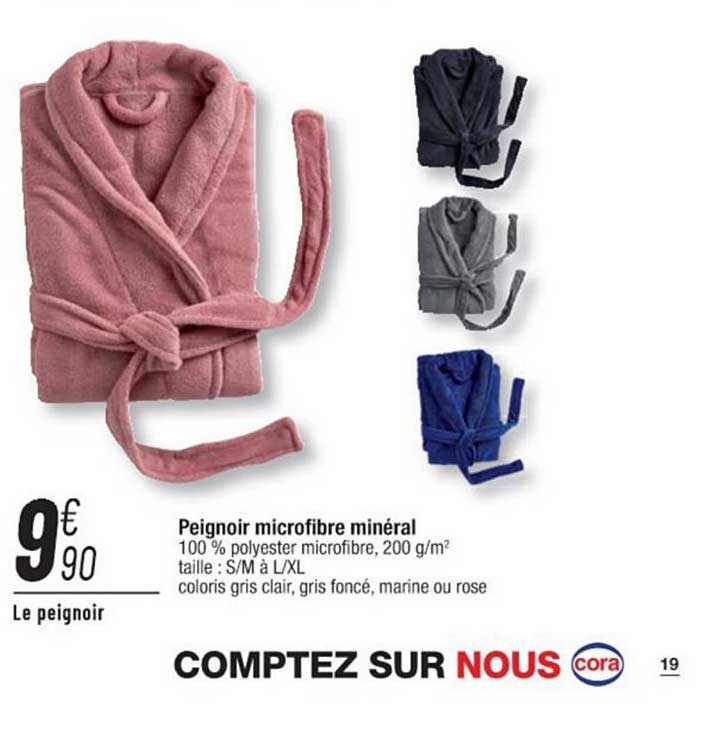 peignoir microfibre minéral