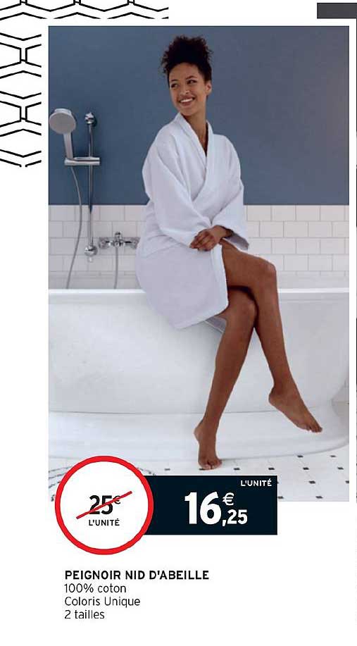 peignoir nid d'abeille