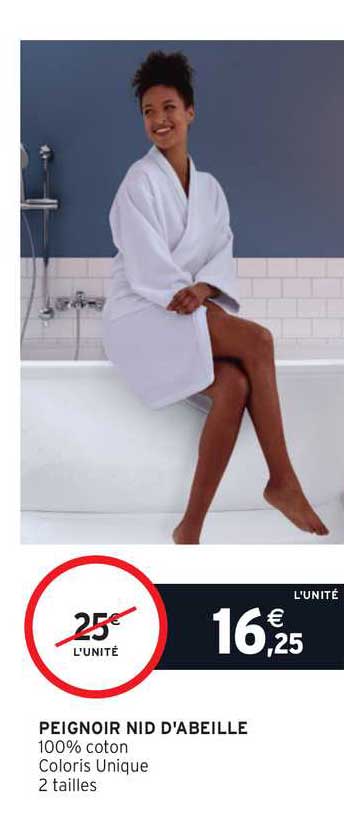 peignoir nid d'abeille