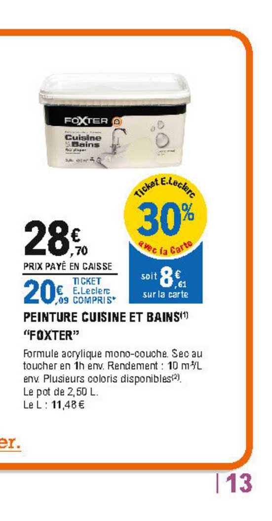 Peinture Cuisine Et Bains "foxter"