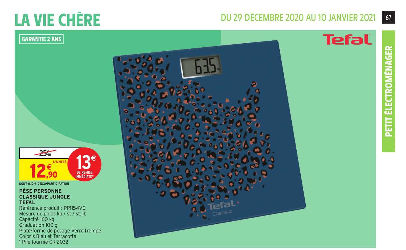 pèse personne classique jungle tefal