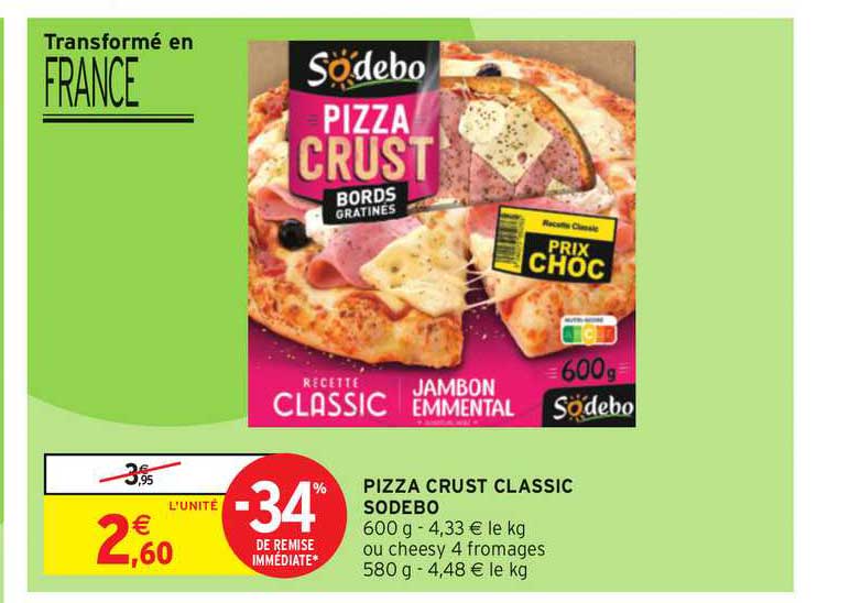 Pizza Crust Classic Sodebo -34% De Remise Immédiate