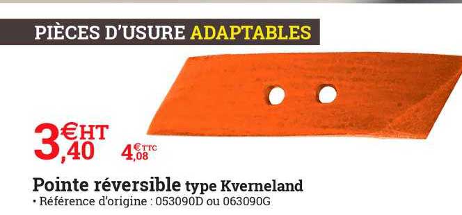 pointe réversible type kverneland