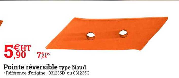 pointe réversible type naud