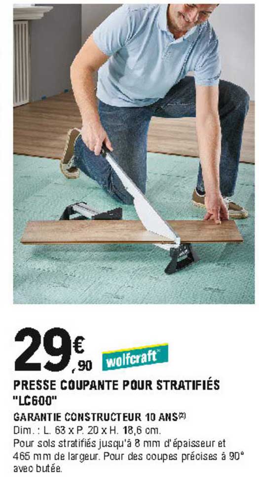 presse coupante pour stratifiés "lc600"