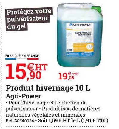 produit hivernage 10 l agri power