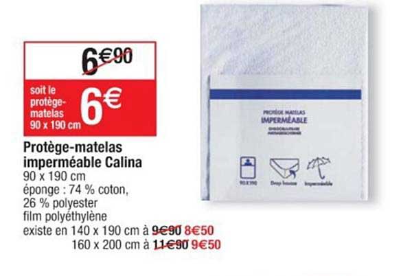 protège-matelas imperméable calina
