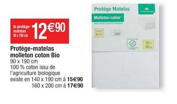 protège-matelas molleton coton bio