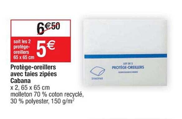 Protège-oreillers Avec Taies Zipées Cabana