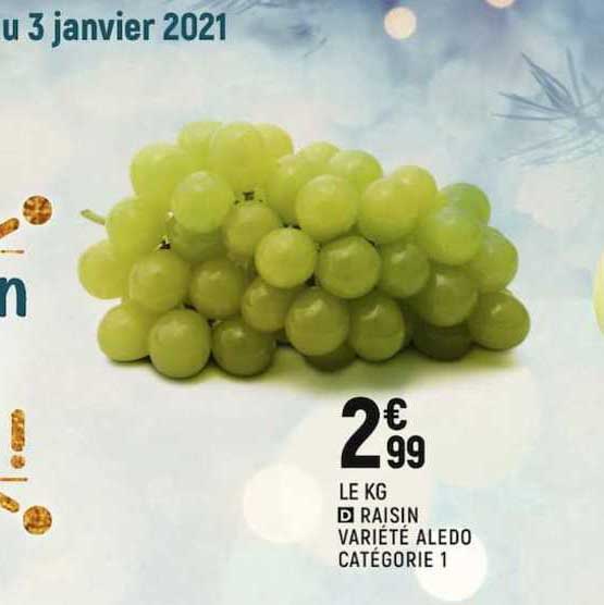 raisin variété aledo catégorie 1