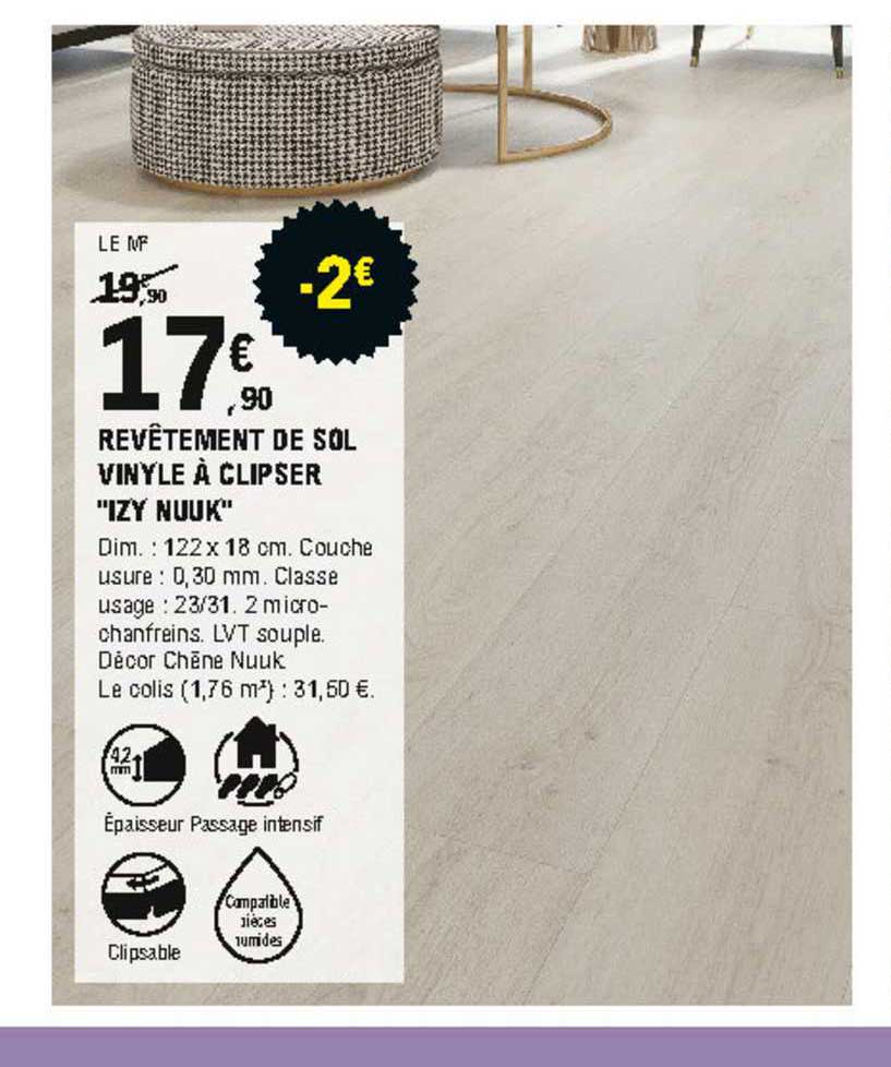 Revêtement De Sol Vinyle à Clipser "izy Nuuk"