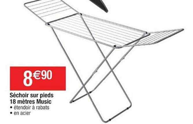 séchoir sur pieds 18 mètres music