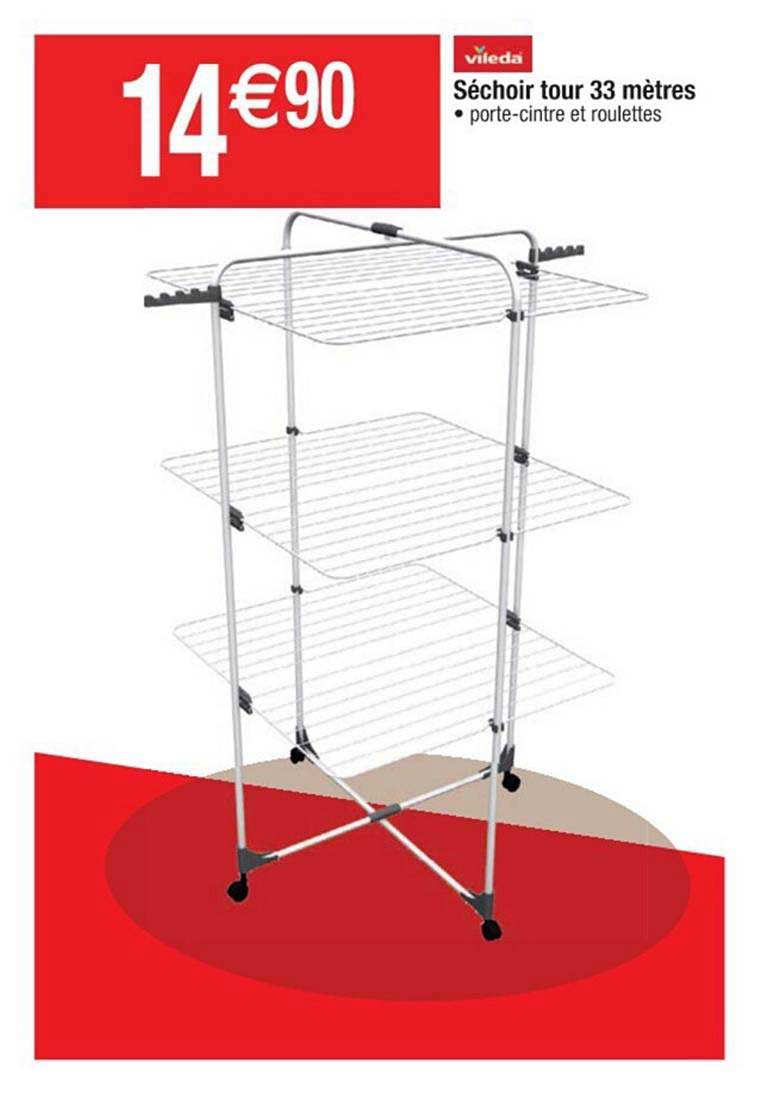 séchoir tour 33 mètres vileda