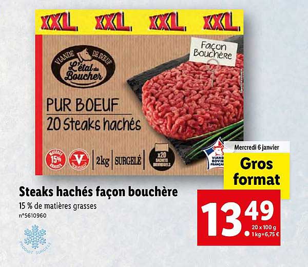 steaks hachés façon bouchère l'étalon boucher