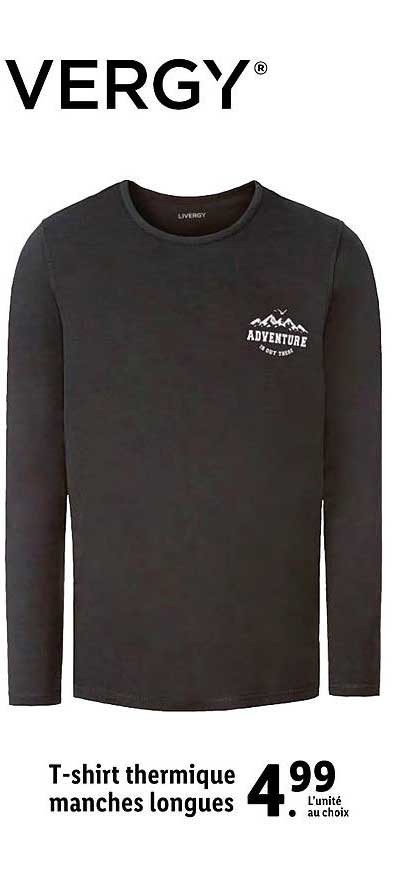 t-shirt thermique manches longues vergy