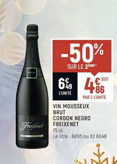 vin mousseux brut cordon negro freixenet