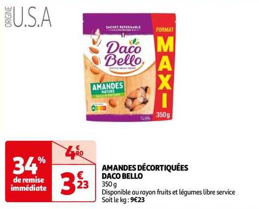 amandes décortiquées daco bello