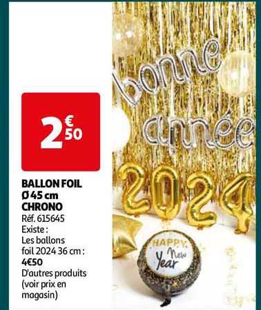 ballon foil ø 45 cm chrono