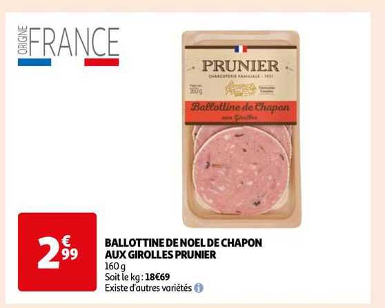 ballottine de noël de chapon aux girolles prunier