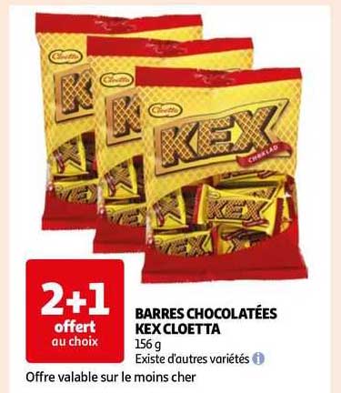 Barres Chocolatées Kex Cloetta
