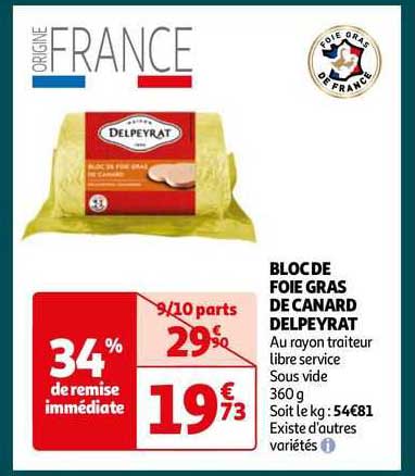 Bloc De Foie Gras De Canard Delpeyrat