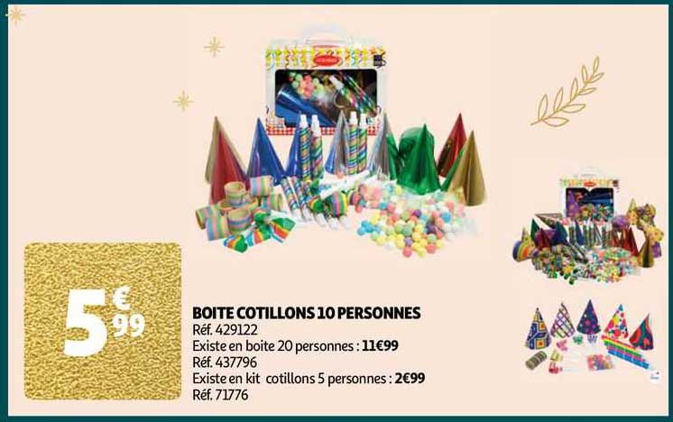 boite cotillons 10 personnes