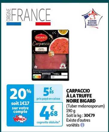 Carpaccio à La Truffe Noire Bigard