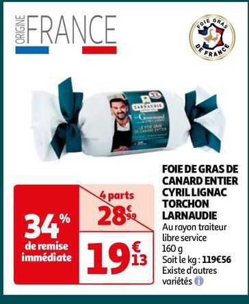 foie de gras de canard entier cyril lignac torchon larnaudie