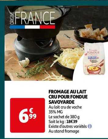 fromage au lait cru pour fondue savoyarde
