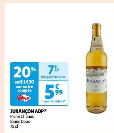 jurançon aop pierre chanau blanc doux