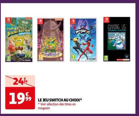 Le Jeux Switch Au Choix