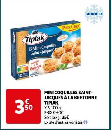 mini coquilles saint-jacques à la bretonne tipiak