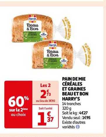 pain de mie céréales et graines beau et bon harry's