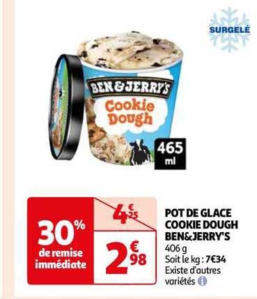 pot de glace cookie dough ben & jerry's