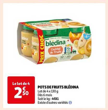 pots de fruits blédina