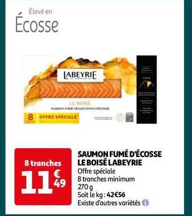 saumon fumé d'écosse le boisé labeyrie