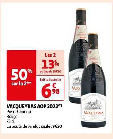 vacqueyras aop 2022 pierre chanau rouge