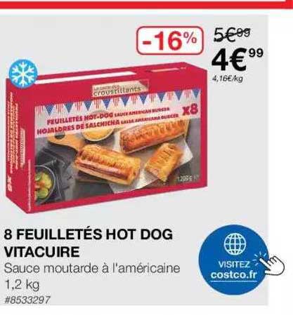 8 feuilletés hot dog vitacuire