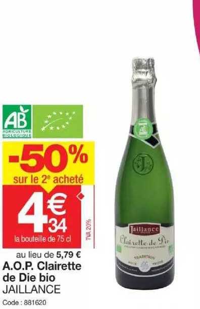 a.o.p. clairette de die bio jaillance