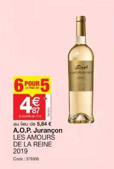 a.o.p. jurançon les amours de la reine 2019