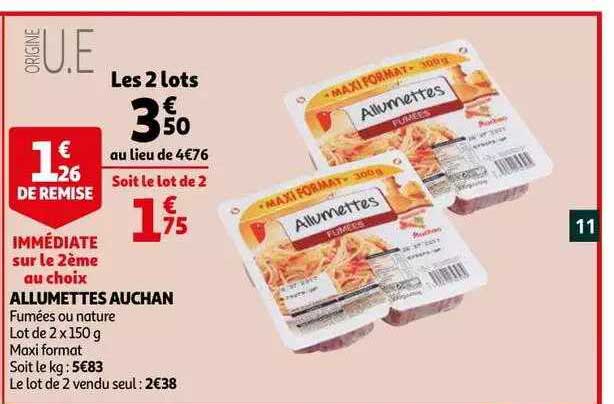 Allumettes Auchan