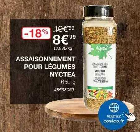 assaisonnement pour légumes nyctea