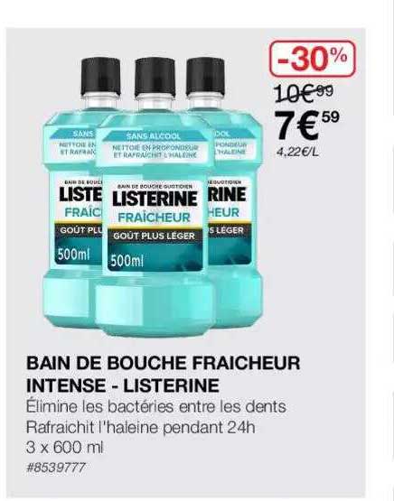 Bain De Bouche Fraîcheur Intense - Listerine